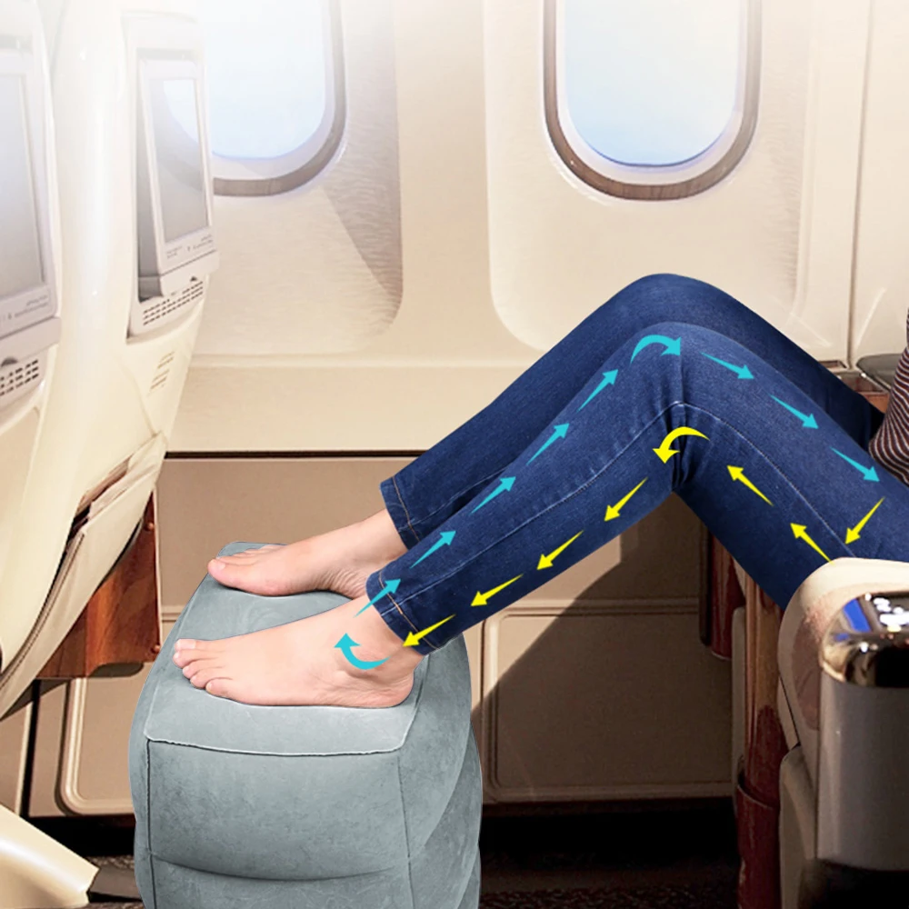 Подушка LANGRIA надувная для ног портативная дорожная подушка с регулируемой