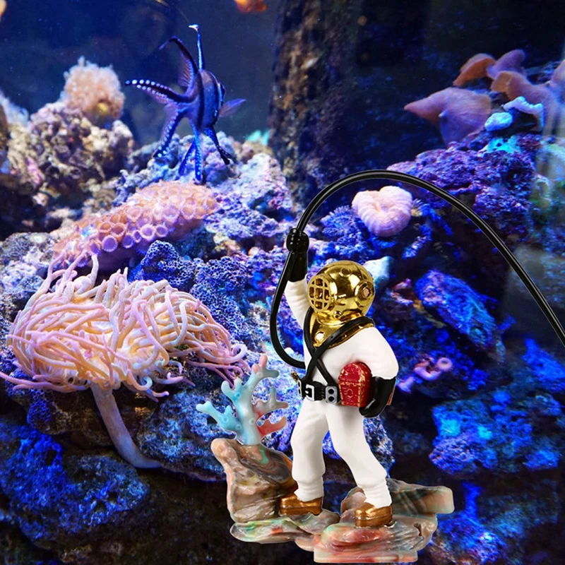 Aquar1um Ornament Fish Tank Decoration Funny Diver Design 1pcs New Unique Treasure Hunter Action Figure Tank. | Дом и сад