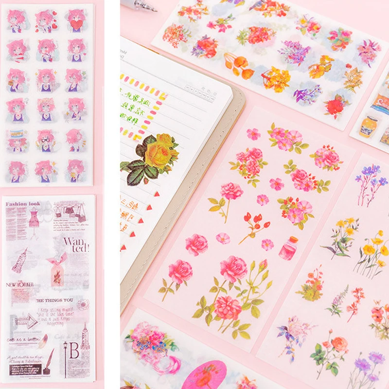 

6 листов/упаковка/Лот Новый kawaii кукла девочка набор наклеек из ПВХ студентов diy Забавный дневник Многофункциональные Декоративные наклейки ...