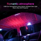 Галактические огни, освещение на крыше автомобиля, звездный свет, внутренняя светодиодная Звездная Лазерная атмосфера, окружающий проектор, USB, Автомобильное украшение, ночник, домашний декор