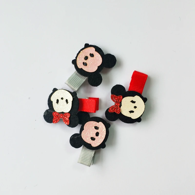 4 шт. заколки для волос с изображением Луны и Микки Мауса маленьких девочек