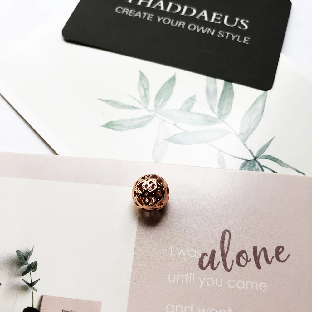 Бусины в форме сердца бусины цвета розового чистого золота подходит для браслета