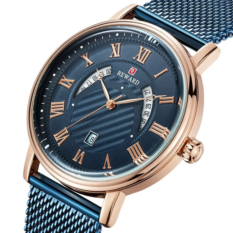 Мужские Роскошные повседневные часы большой чехол модные топ бренда кварцевые в