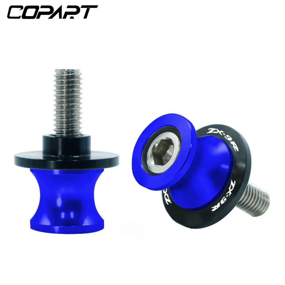 

For Kawasaki Ninja ZX-9R ZX900 1998-2003 ZX9R ZX 9R 9 R 900 2PCS 10MM Motorcycle CNC SwingArm Stand Screw Cover Sliders Spools