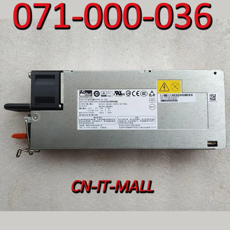 

Pulled 071-000-036 SGA005 1100W Power Supply for VNX5200