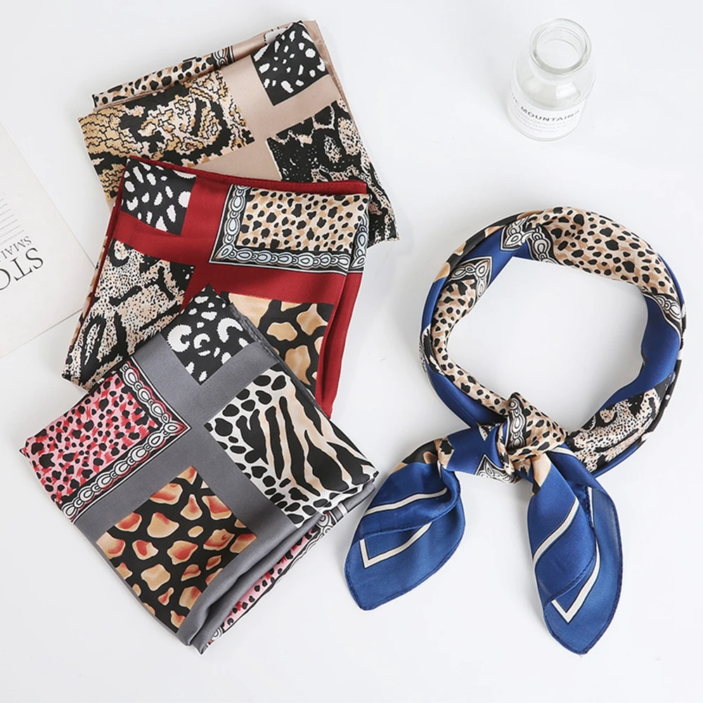 HanXi 70х70см женский квадратный шарф Шелковый Атласный хиджаб для волос