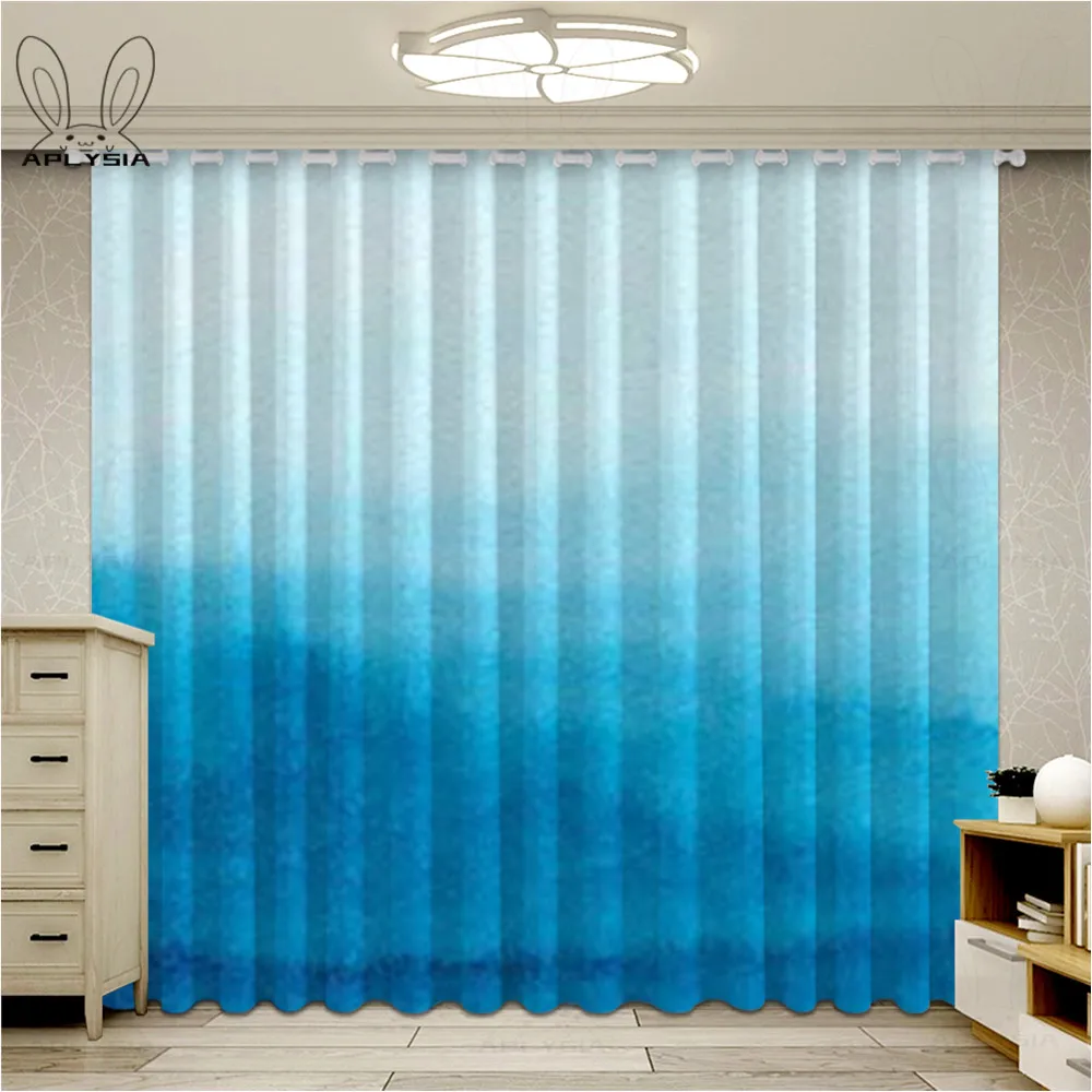 

Gradient Color Window Curtains for Living Room Bedroom Shade Blind Fabric Drapes Parlour Room Cortinas