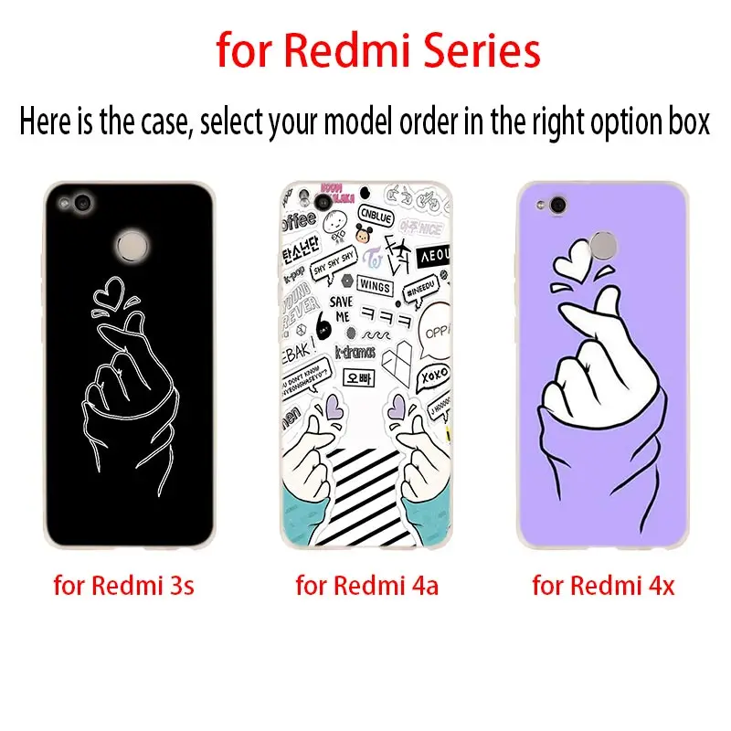 Мягкий чехол k pop Love on the finger kpop для Xiaomi Redmi Note 8 7 6 5 Pro 8a 6pro 6a s2 5a 4a 5plus y3 чехлы Etui |