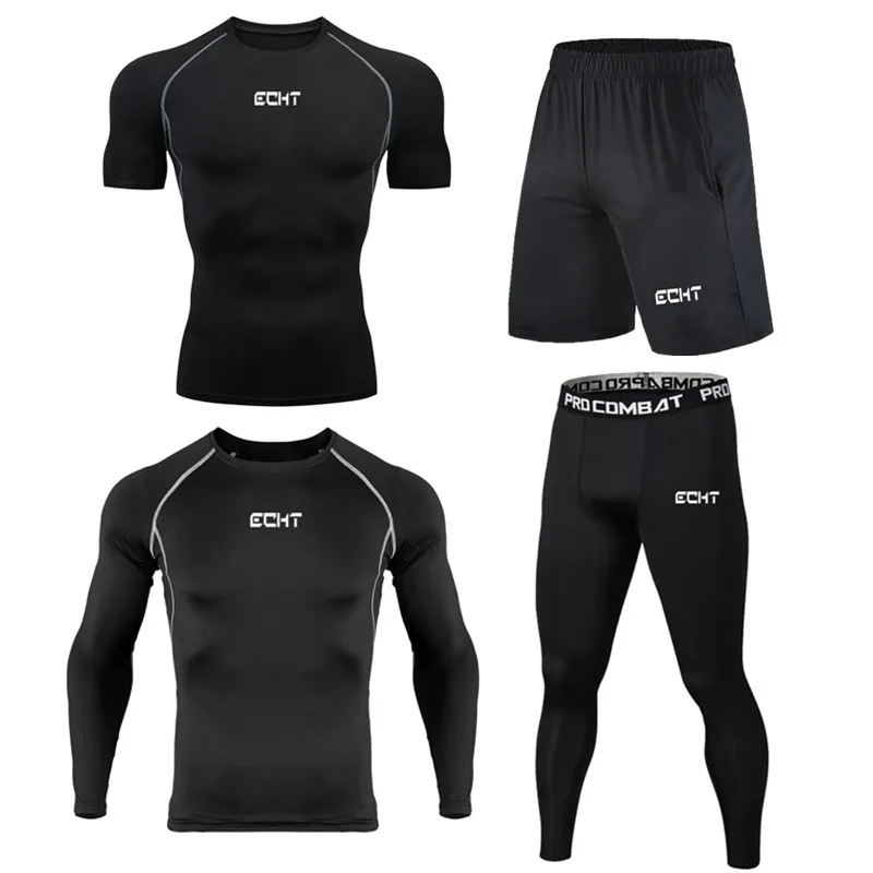 4 шт./компл. мужские спортивные костюмы спортивная одежда компрессионная для