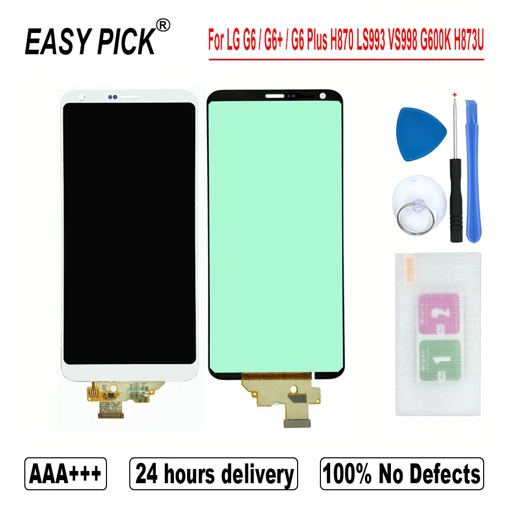Для LG G6 H870 H870DS H872 LS993 VS998 US997 G600L G600S/K H873U ЖК-дисплей Дисплей кодирующий преобразователь сенсорного экрана в сборе для G6+/G6 плюс