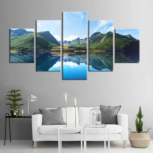 Холст картины плакаты 3 Северное озеро натуральная Настенная картина с