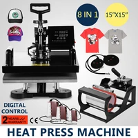 8 in 1 digital transfer sublimation heat press machine t shirt mug hat cap