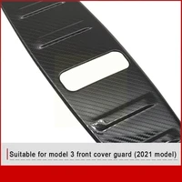 new 2021 for tesla model 3 front trunk panel bumper cover decoration protection patch stickers box engine three accessories o5g1