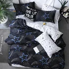Черно-белые детские комплекты постельного белья в горошек со звездами, мягкий пододеяльник, простыня, наволочка, постельное белье, постельное белье, подарок для ребенка