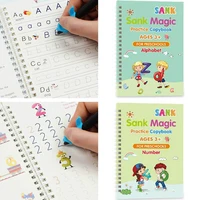 2 booksset 3d magic practice book free wiping childrens toy writing sticker english copybook for calligraphy montessori toys