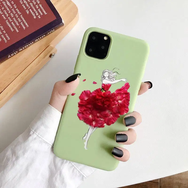 

Imaginative Illustrations Phone Case Green Candy Color for iPhone 6 7 8 11 12 s mini pro X XS XR MAX Plus