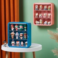 wall hanging toy figure storage box layered clear display cabinet cartoon blind box action figures organizer for doll collector