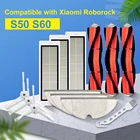 Комплекты фильтров HEPA, роликовые боковые щетки для чистки, съемные детали для Xiaomi Roborock S5 S50 S55 S60 S65, аксессуары для пылесоса