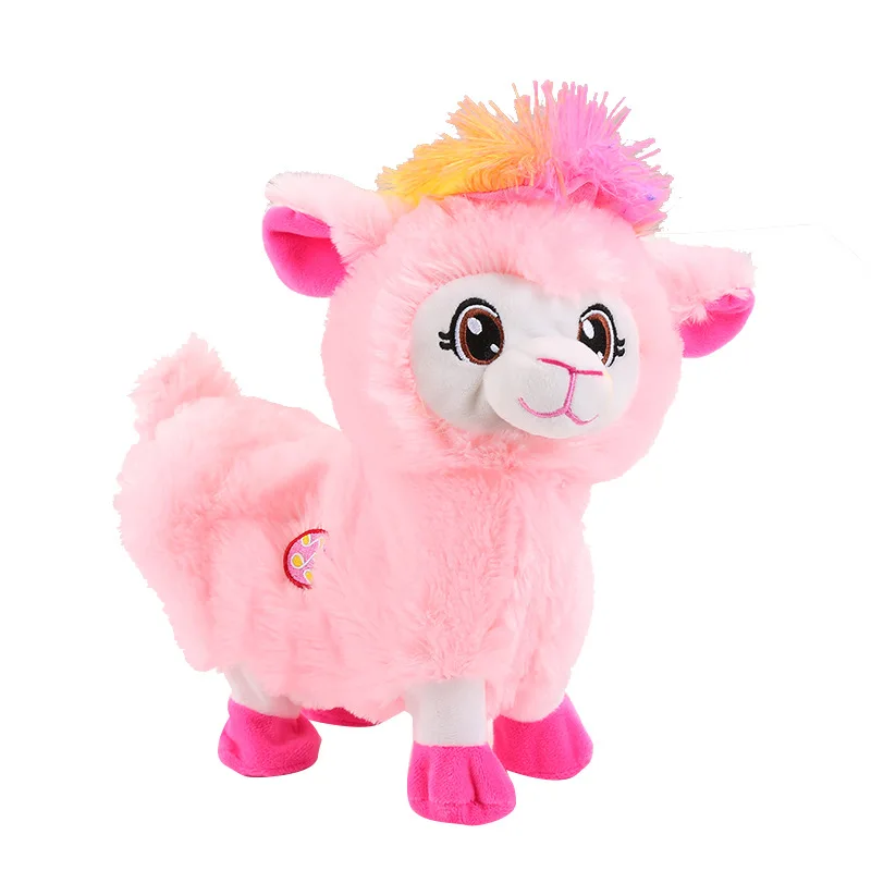 30 см музыкальная вокальная короткая плюшевая игрушка Boppi Pets Alive America Story Twisted Ass Alpaca
