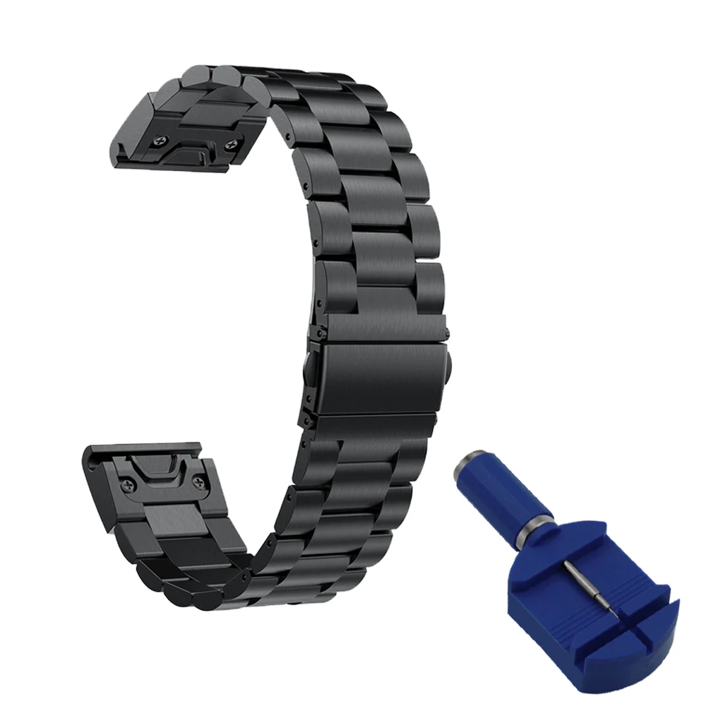 Быстросъемный ремешок для наручных часов 20 26 22 мм Garmin Fenix 6X Pro 5X 6 стальной Forerunner 935