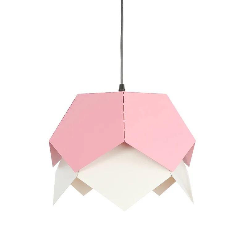 Современный металлический алюминиевый абажур цвета макарон с лампочкой