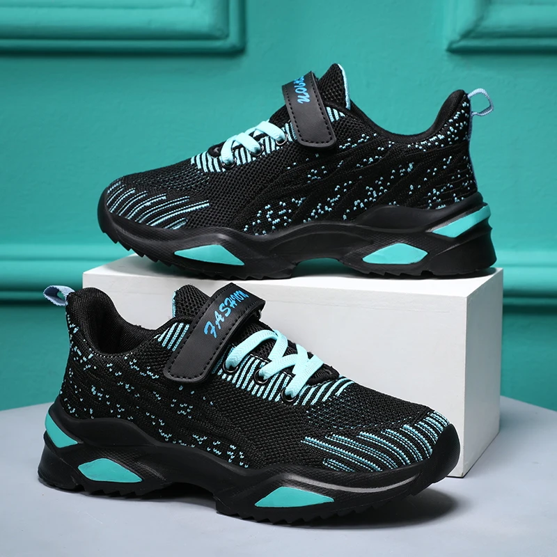 

Ready Stock Kids Breathable Mesh Sneaker Boys Running Shoes Anti-Slip Ultra Light