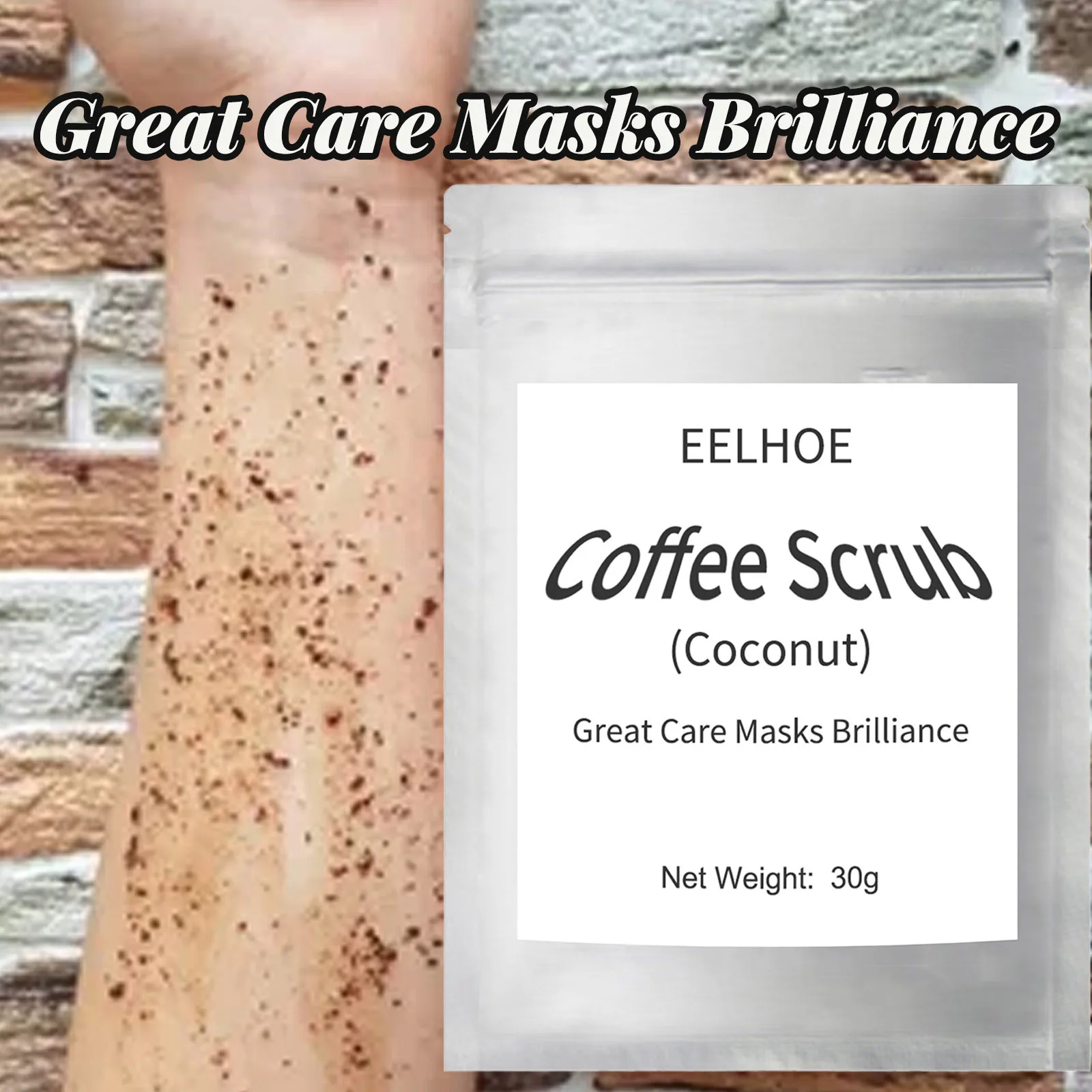 

Coffee Natural Body Scrubs Cream Exfoliating Whitening Antis-cellulite Smoothing Moisturizing Skin Bag Treatment Acne 30g
