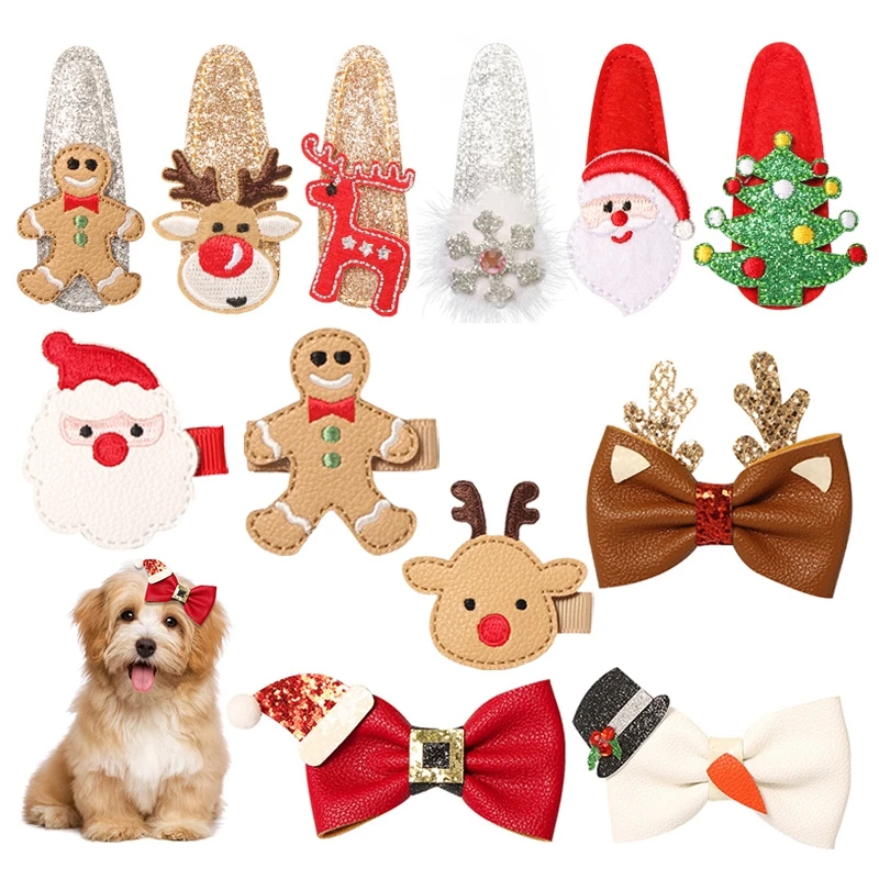 

Новинка, рождественские аксессуары для собак, аксессуары для шерсти домашних животных, заколка для собак, маленькая деталь, подарки