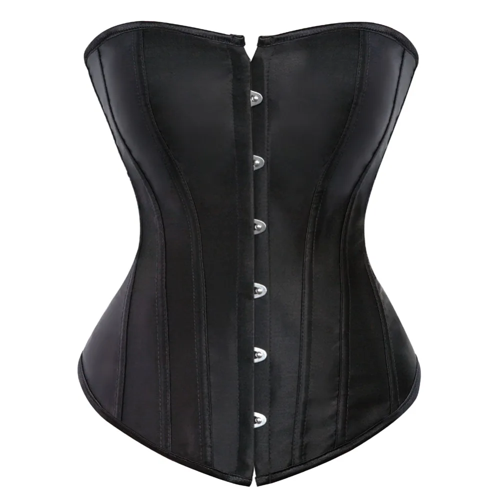 

Women Corset Sexy Slim Burlesque Satin Body Shaper Strapless Overbust Plus Size Corset and Bustier