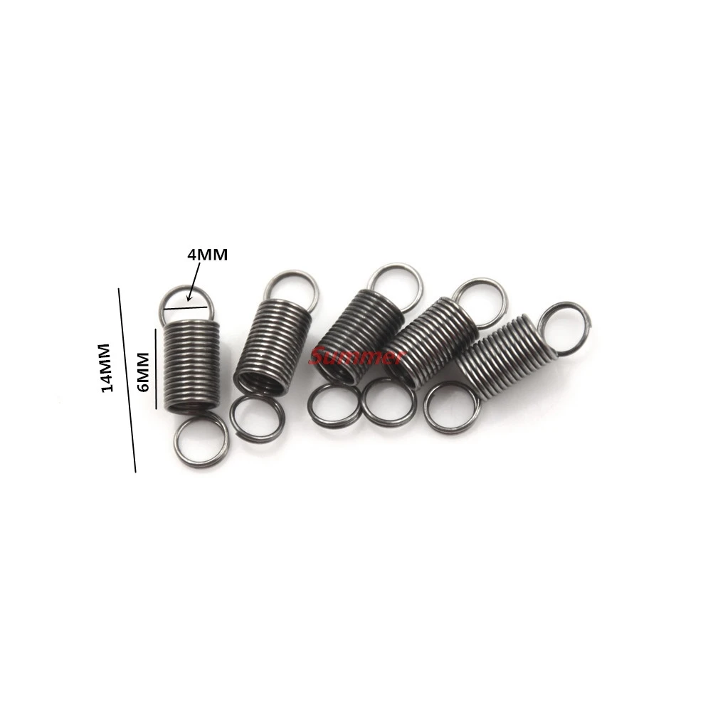 

10pcs/lot Fashion Stainless Steel small Tension Spring With Hook For Tensile DIY Toys Spring