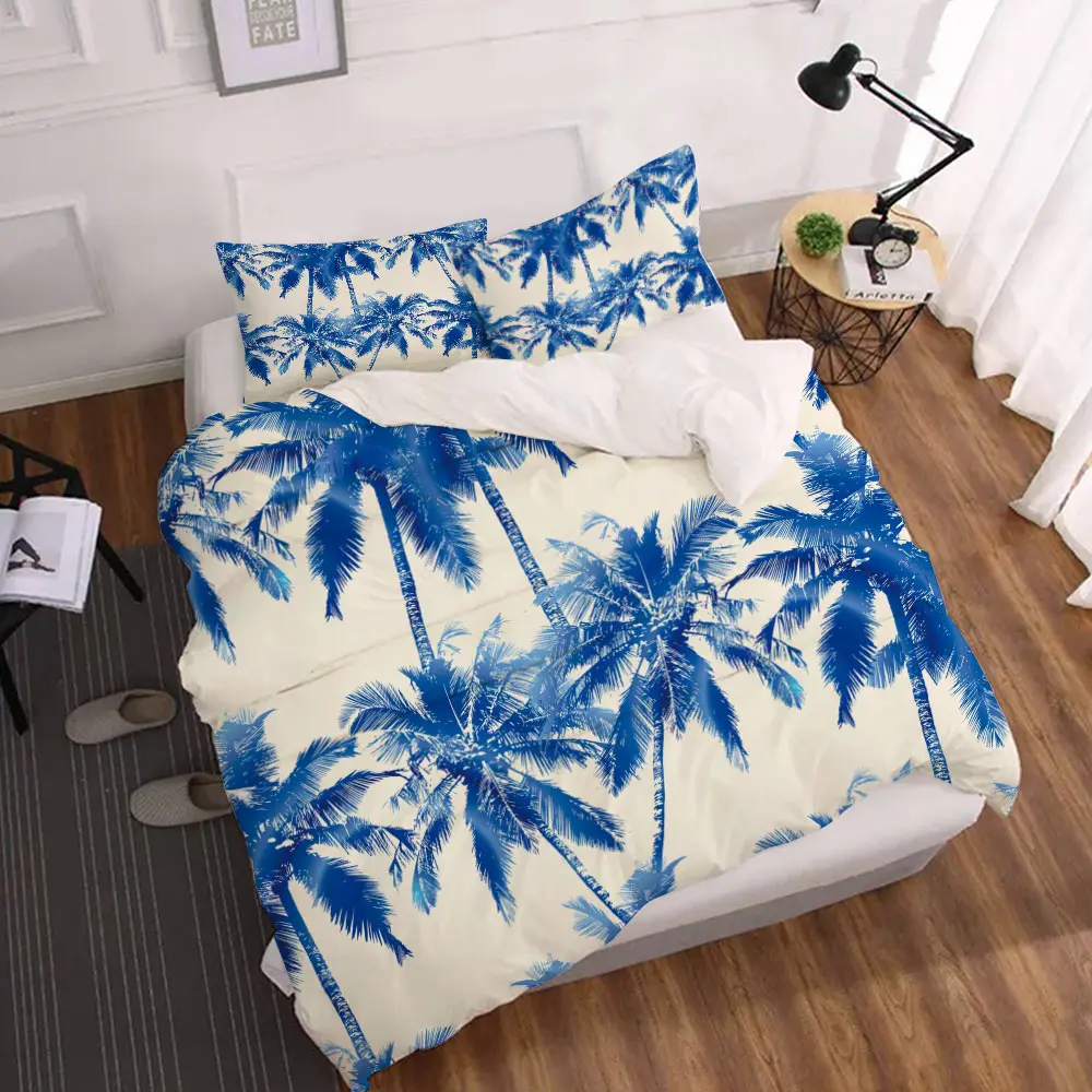 Silstar Tex Colorful Palm Double Bedding Set New Linen Sheets Sets Nordic Cover Duver Pillowcase Bedroom | Дом и сад