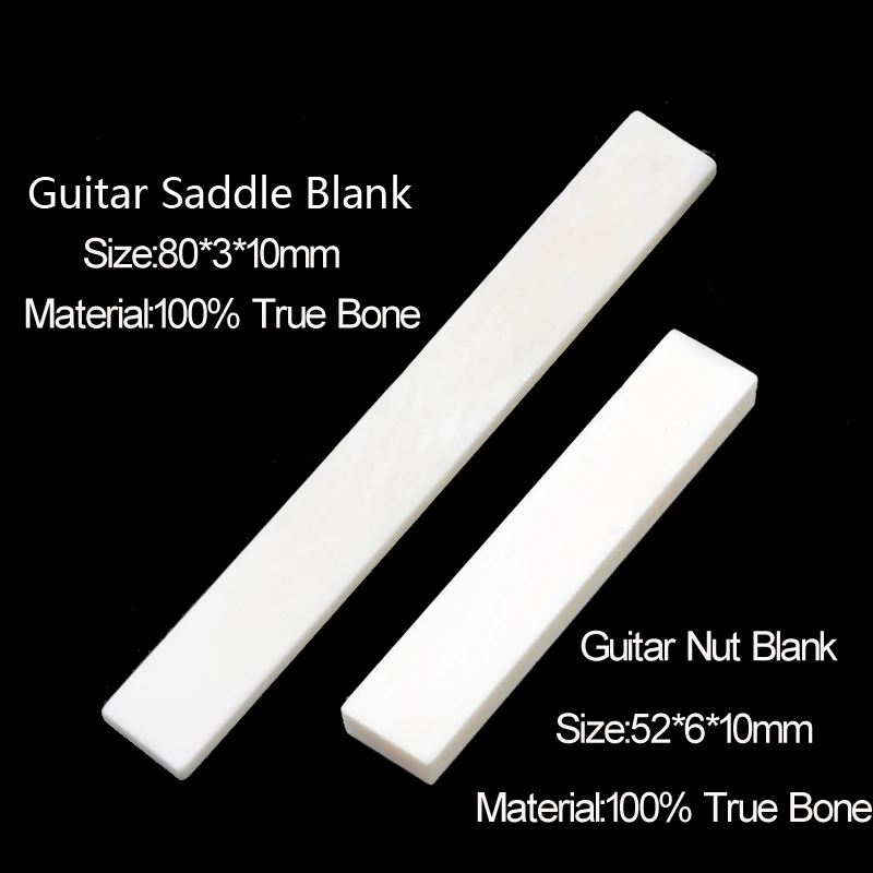 30 stücke knochen gitarre muttern sattel blank für elektrische bass acoustic klassische gitarre mandoline banjo ukulele 52x6x10mm 80x3x10mm