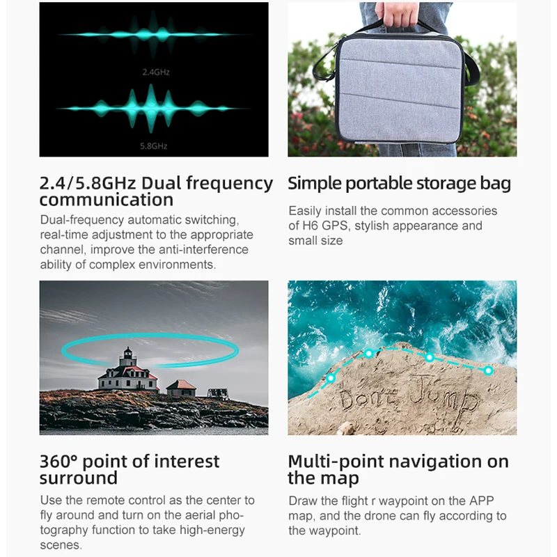 

2021 New GPS Drone H6 4K profesional HD ESC Camera 5G WiFi Fpv Fixed Height Foldable Quadcopter RC Dron Toy For boys plane