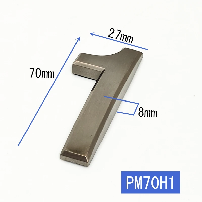 

Номер дома из АБС-пластика серого цвета 7 см