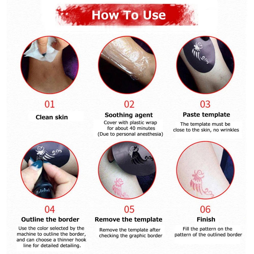 Блестящий тату альбом для рисования аэрограф наклейки шаблоны|Временные тату| |