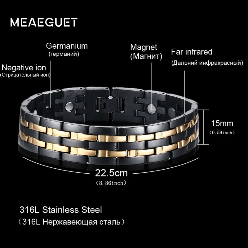 Meaeguet классический здоровый терапевтический браслет энергетический черный из