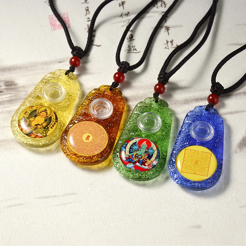 1 шт. талисман безопасность деньги удача Амулет зеленый Тара Будда кулон ожерелье