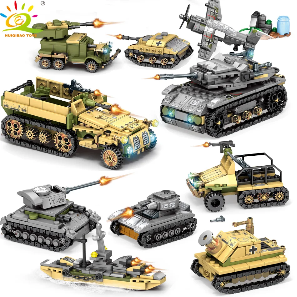1061 шт. 8in2 милиарный железа Империя Танк строительные блоки WW2 солдат армии
