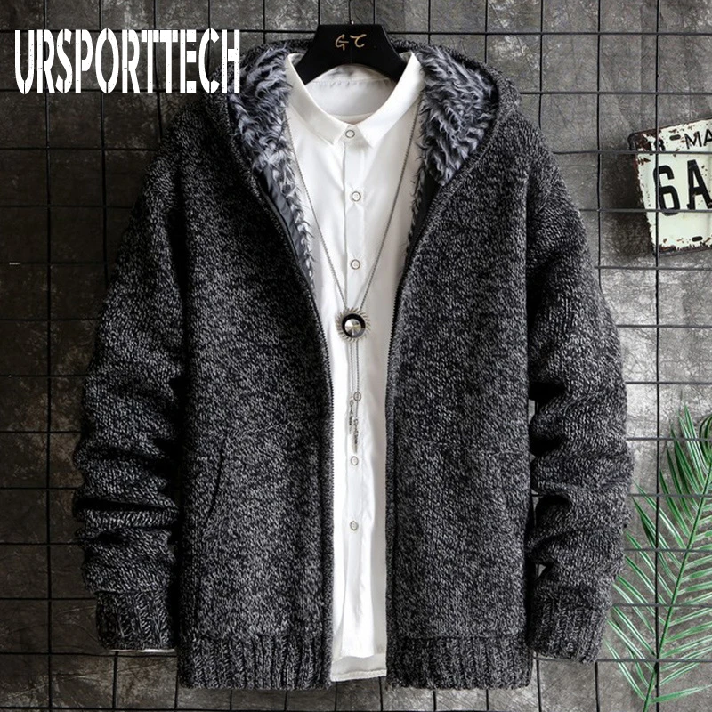 URSPORTTECH мужской свитер новинка 2018 повседневный теплый кардиган мужская верхняя