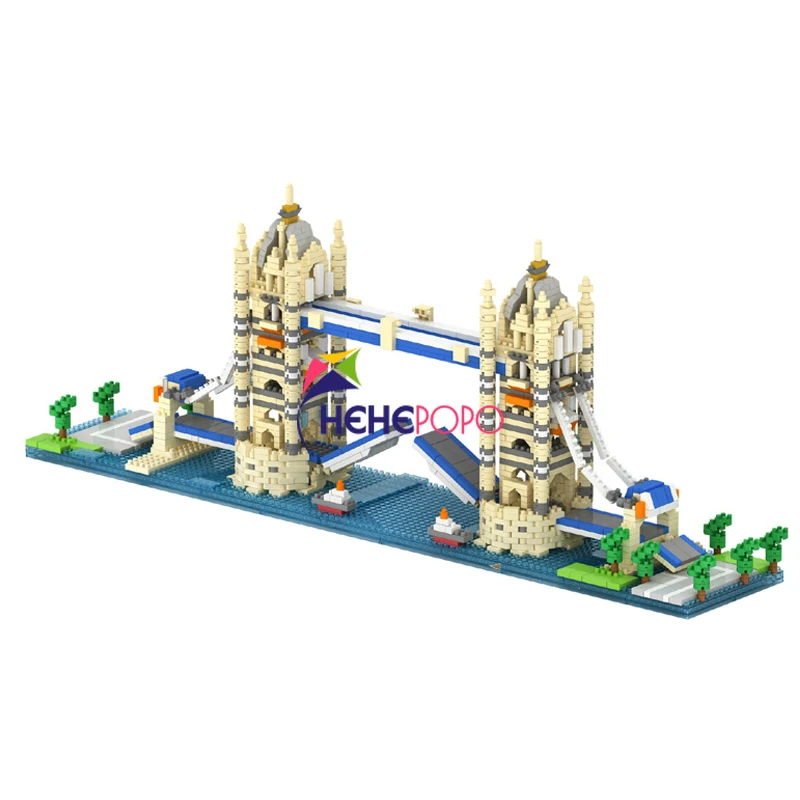 

YZ056 The Tower Bridge of London Block World Famous Architecture Model Mini Diamond Blocks Bricks Building Toy for Kid No Box