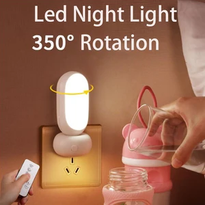 Светодиодный настенный светильник постоянного тока с дистанционным управлением, ночная лампа для ребенка, 3 режима, прикроватный Ночной светильник, домашний регулируемый, яркость, беспроводное управление