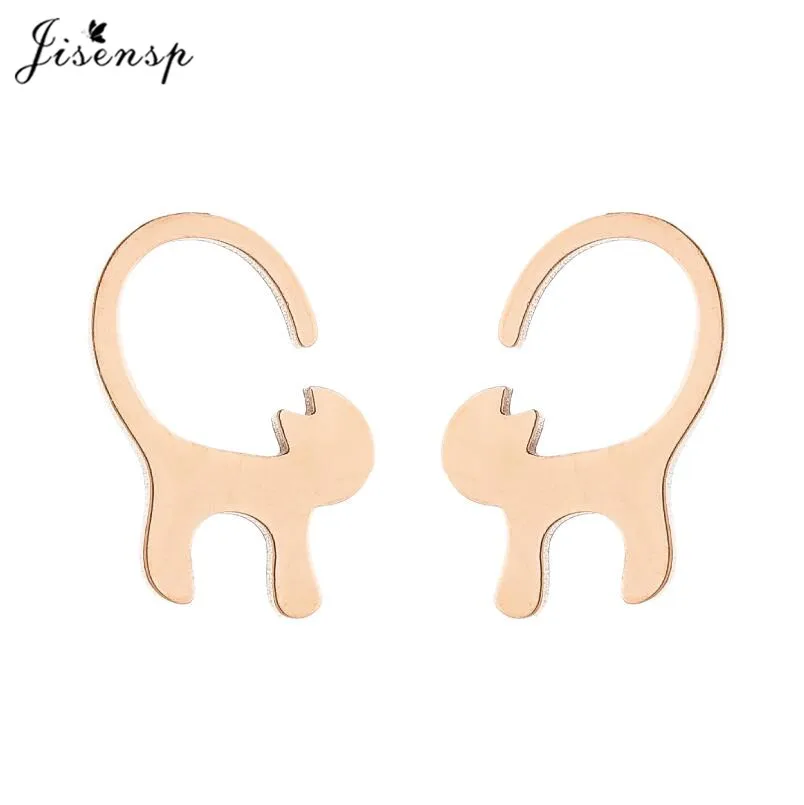 Jisensp Lovely Cute Children Baby Earrings Kitty Cat Bunny Animal Fashion Statement Jewelry for Women Stud Earring bijoux femme | Украшения