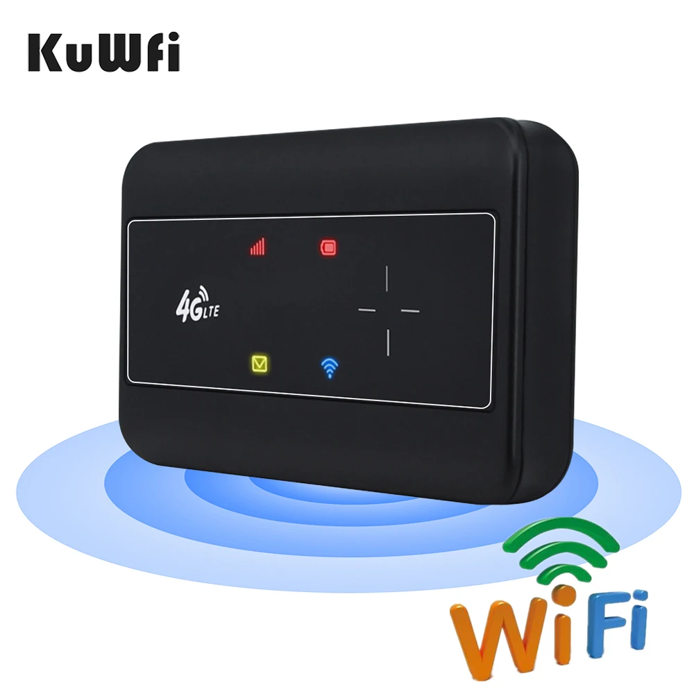 KuWFI Портативный 4G модем маршрутизатор 3G/4G Wifi SIM роутер Карманный Wi Fi Мобильный