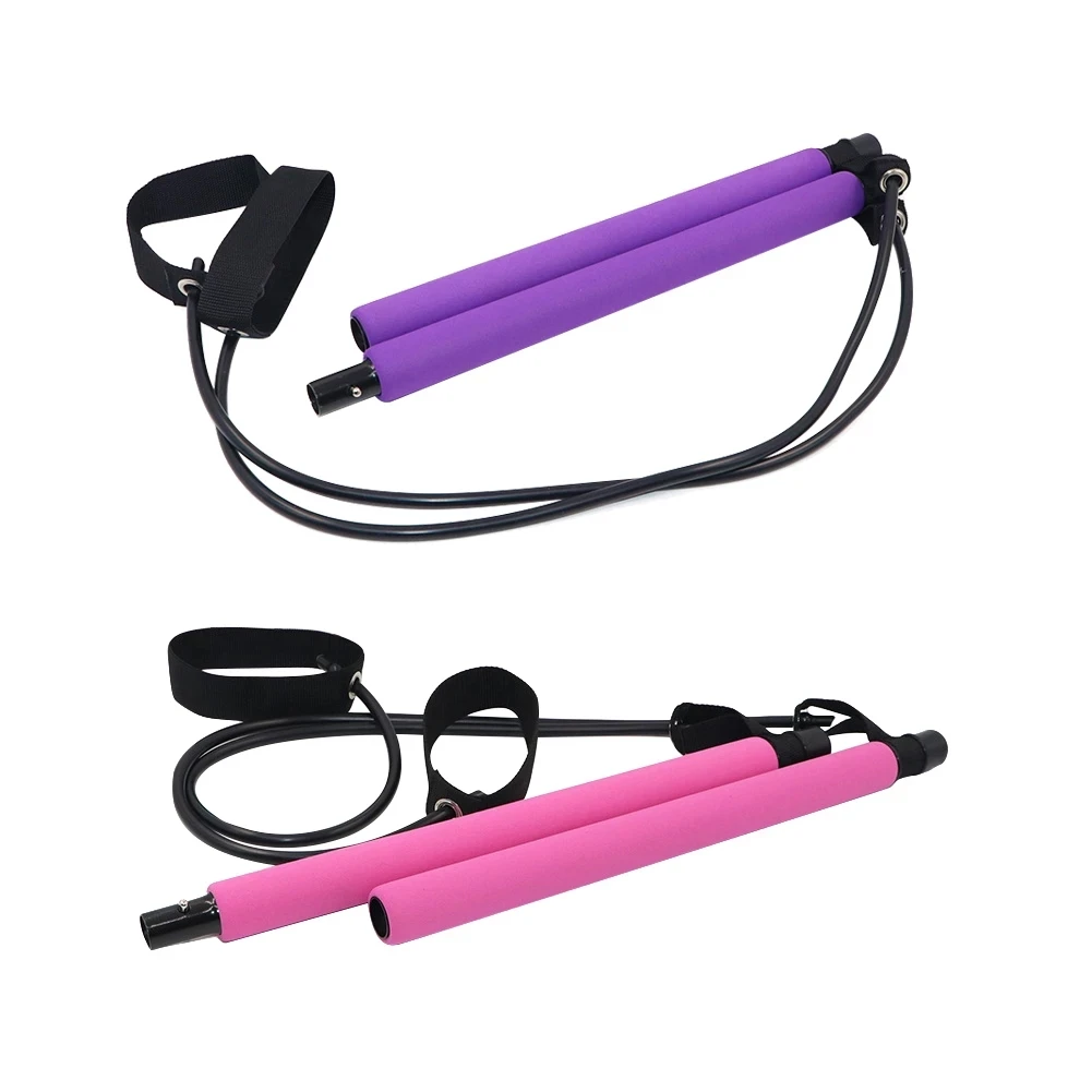 

Yoga Crossfit Resistance Bands Pilates Bar Exerciser Pull Rope Portable Home Workout Trainer Elastic Bands For Fitness Equipment