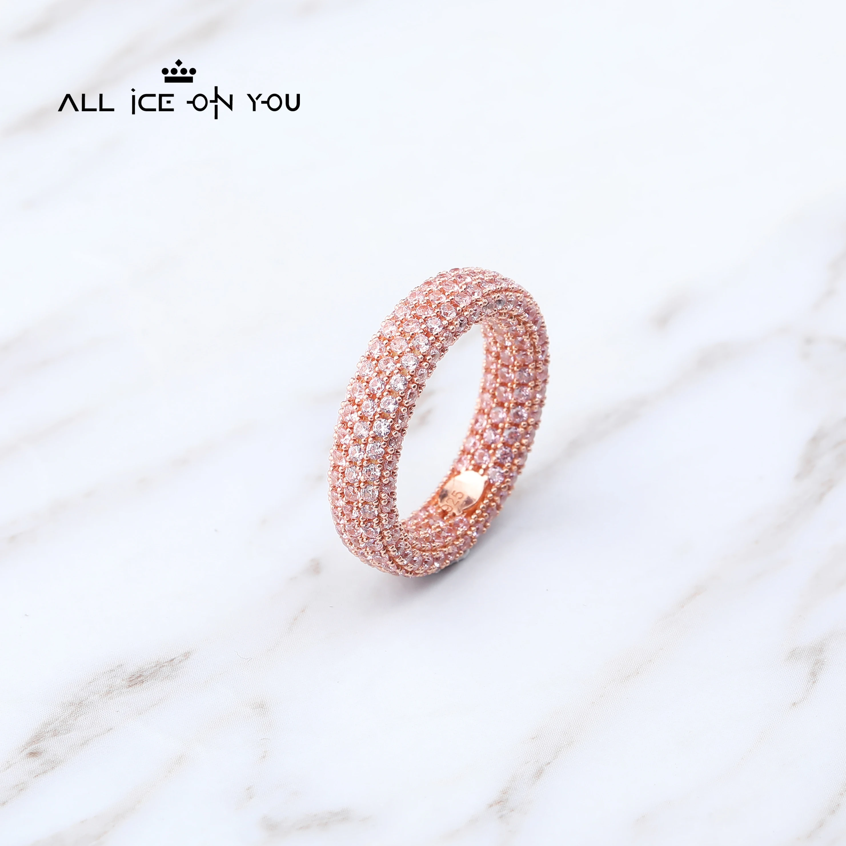 Кольцо ALLICEONYOU из серебра 925 пробы с фианитом 3 ряда|Кольца| |