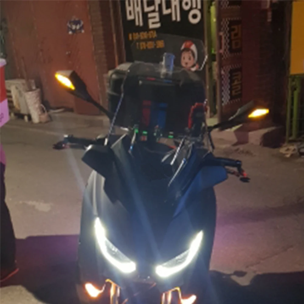 Мотоциклетные алюминиевые аксессуары универсальное 10 мм светодиодное зеркало