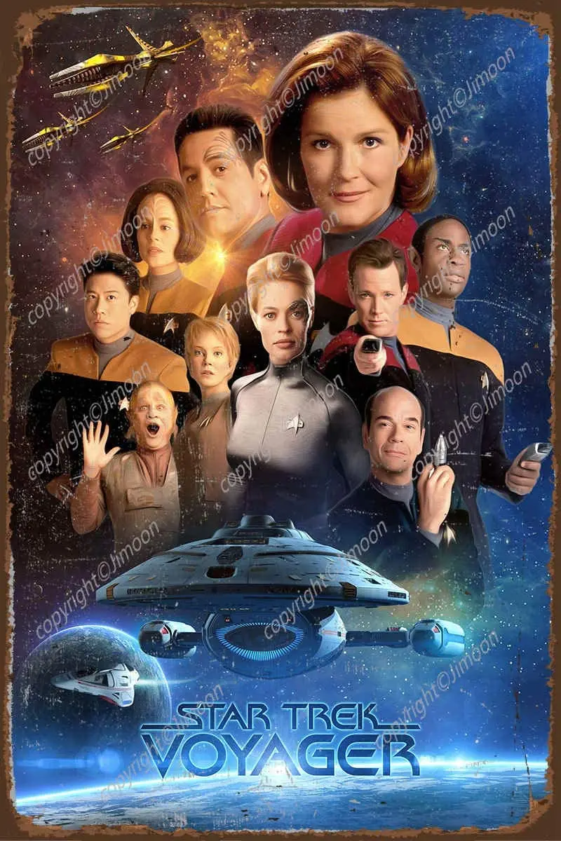 

Star Trek Voyager Retro Tin Sign Vintage Wall Plaque Personalized Metal Art Poster Bar Pub Diner Cafe Home Garage Decor