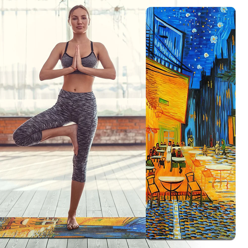 

Складная Натуральный каучук Коврик для занятий йогой, оптовая продажа Фитнес для занятий спортом, пилатеса упражнения для похудения Non-slip гимнастический коврик с коврик сумка и ремень