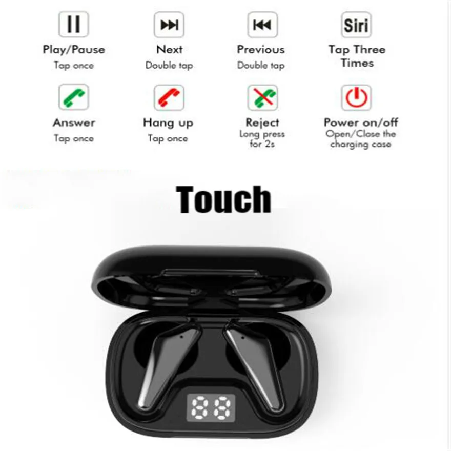 Hi-Fi наушники-вкладыши Tws True Беспроводной наушники Водонепроницаемый Bluetooth 5 0
