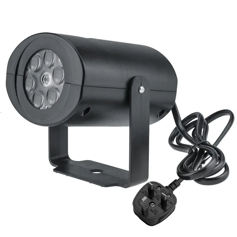 UK Plug Christmas Snow Laser Projector Outdoor LED Fairy Light Projection 12 Film Cards Holidays Wedding Christmas Decoration For Home - Emitting Color: UK Plug